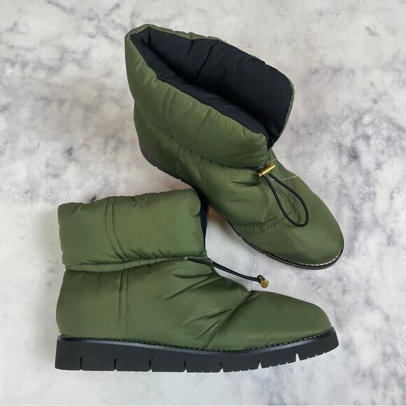 J. Crew Elsa Primaloft Puffer Snow Boots Olive Green NWOB - Picture 1 of 10